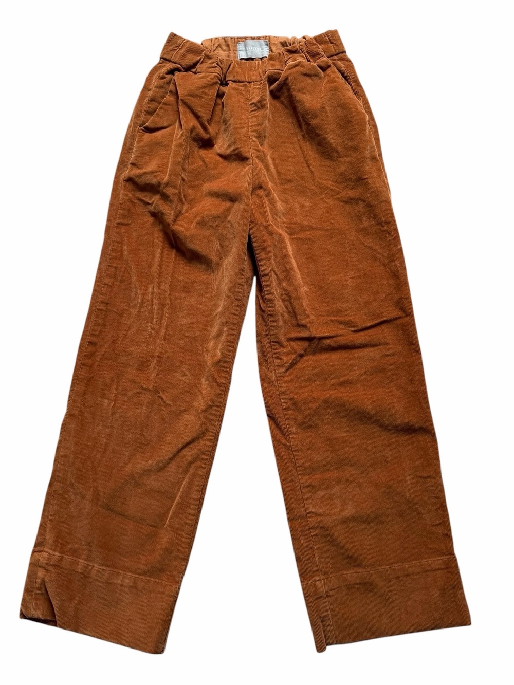 Everlane Women’s Twill Pull On Wide Leg Corduroy Pants Size 4 Brown High Waist